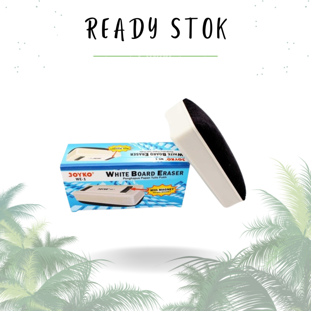 

Whiteboard Eraser WE-1 Joyko / Penghapus Papan Tulis / Whiteboard Eraser Magnet (PCS)