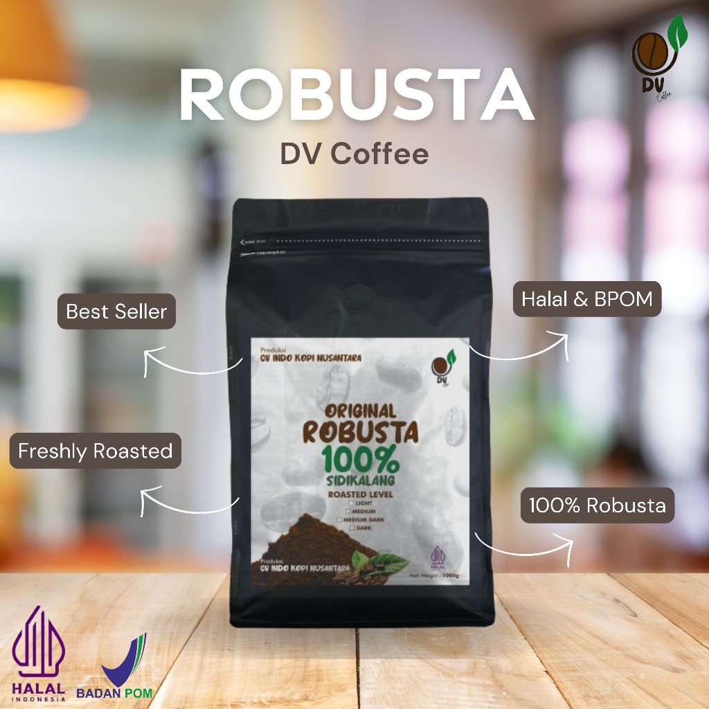 

DV Coffee Robusta 100% - 1000 gram