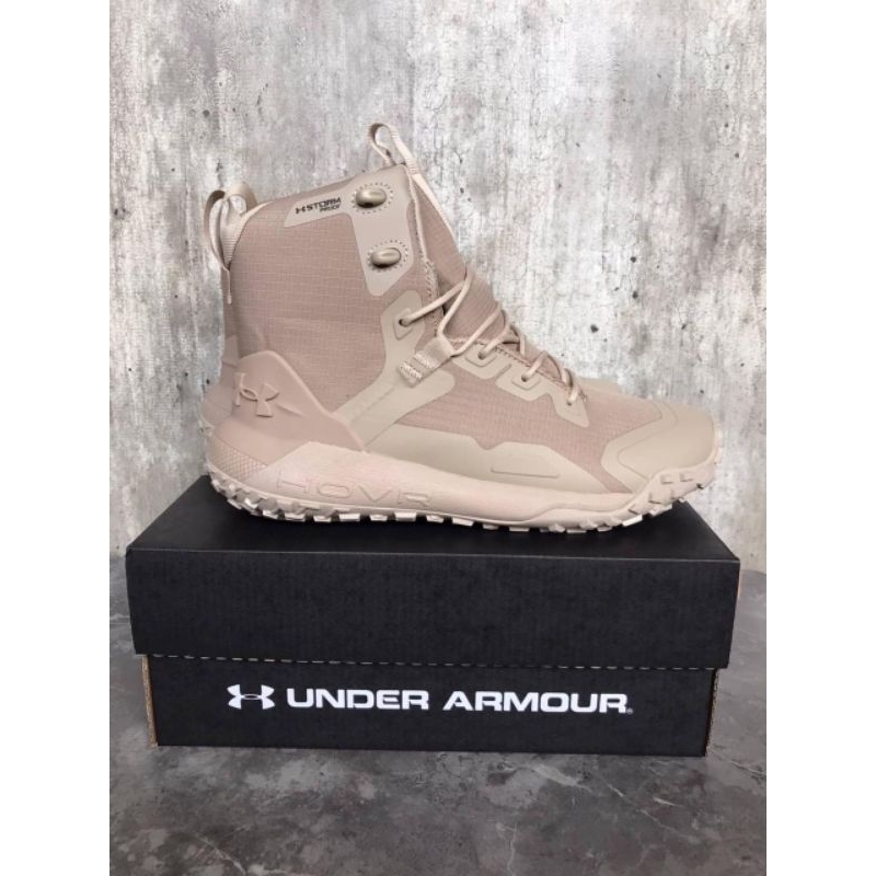 sepatu hiking pria under armour hovr dawn WP beige crem