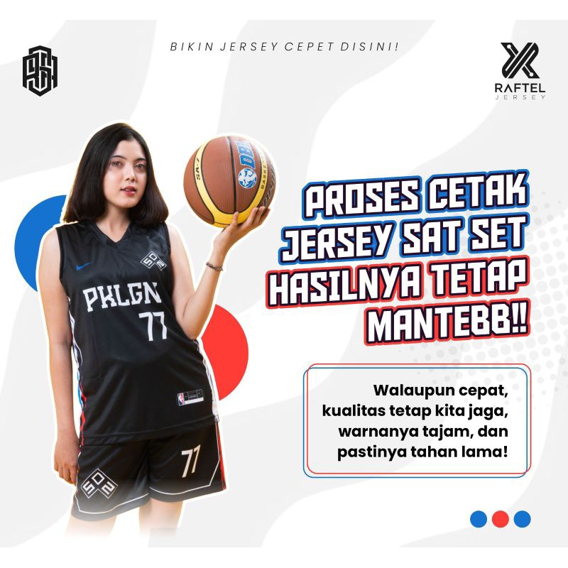 Setelan Jersey Basket Custom Full printing ( bisa desain sendiri )