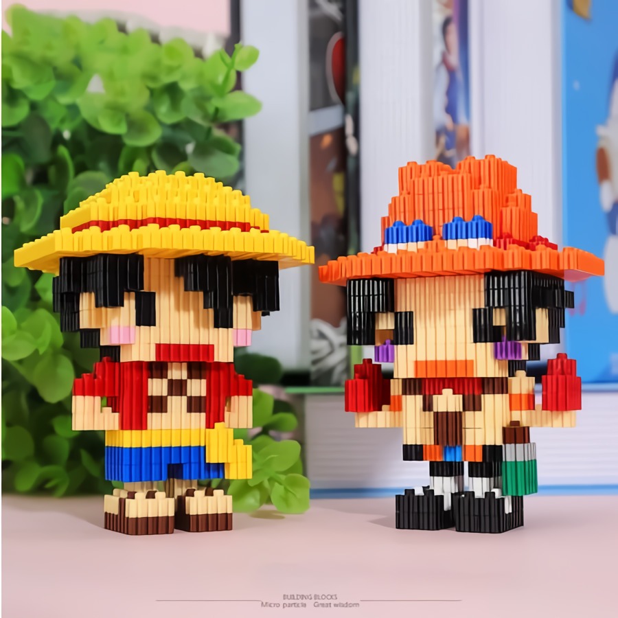 ONE PIECE Action Figure Lego Nano Block One Piece Mainan Lego One Piece Luffy Mugiwara