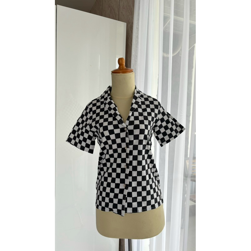 Calie Cotton Kemeja Checkered Shirt