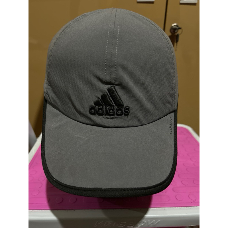 Topi Lari sekon/Used Running Cap Adidas Climalite warna Abu Tua