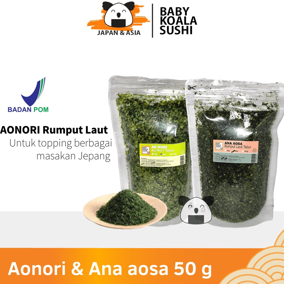 

FREE ONGKIR AONORI Bubuk Nori 5 g Ao Nori Powder Import Taburan Takoyaki Seaweed Powder Mentai