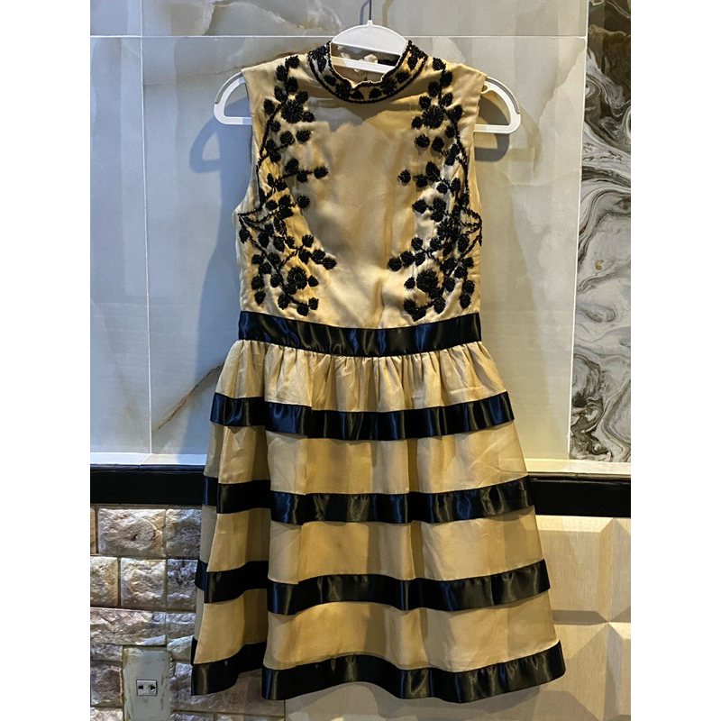 [NEW W/ TAG] SOLEMIO Beaded Brown Dress