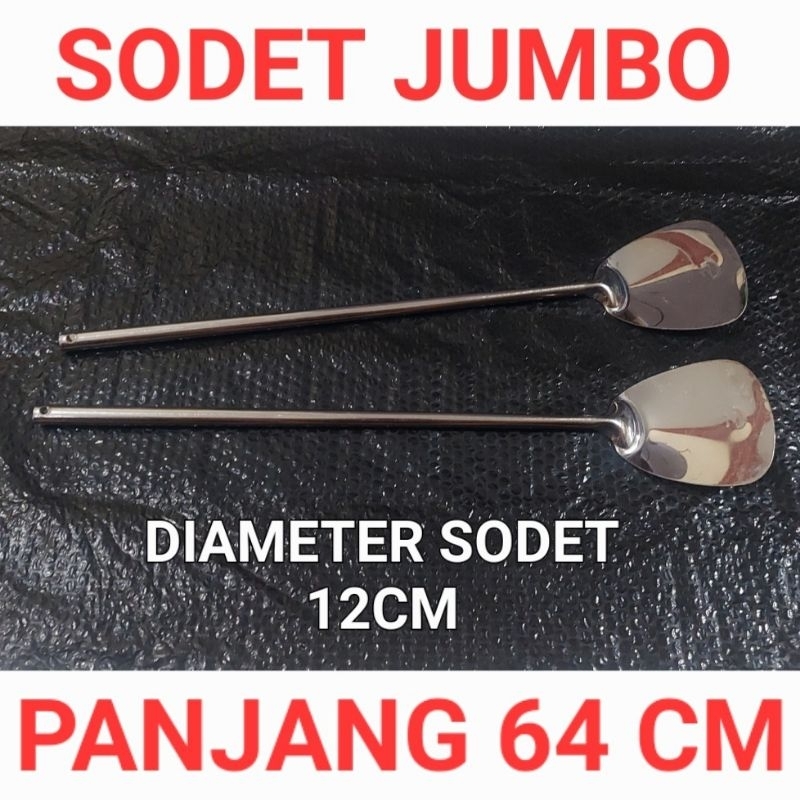 Sodet stainless jumbo besar panjang/sutil spatula stainless besar panjang/sodet nasi goreng