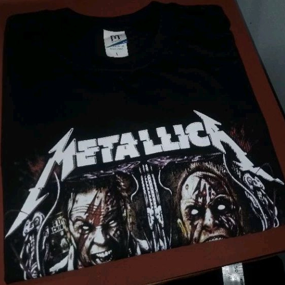 KAOS BAND / MUSIC METALICA PREMIUM COTTON COMBED 24S BUILD UP TAG STITCH SUPPLY