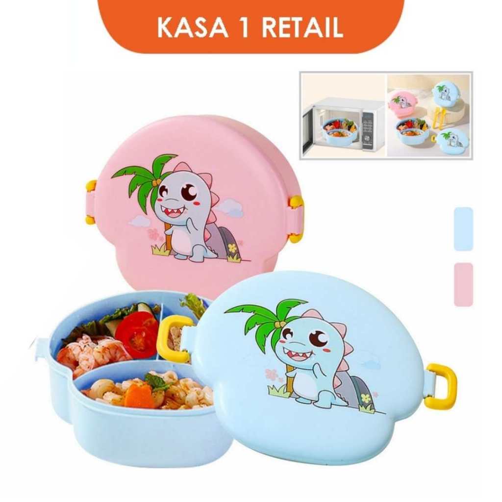 Wadah Bekal Anak PAUD TK Lucu / Lunch Box Karakter Dino
