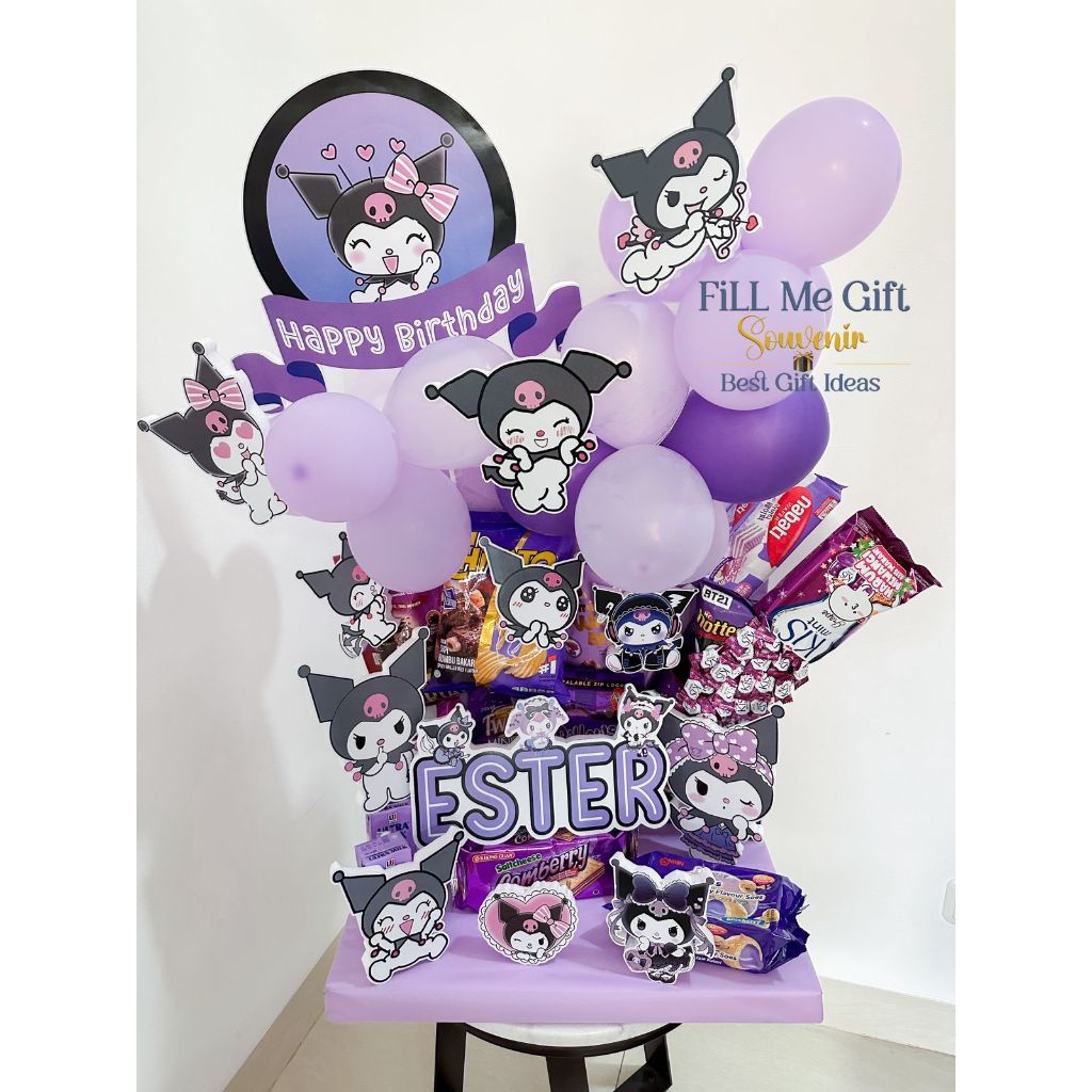 

JT - Kuromi Snack Mading Ulang Tahun / Birthday Gift Premium Snack Custom Tema