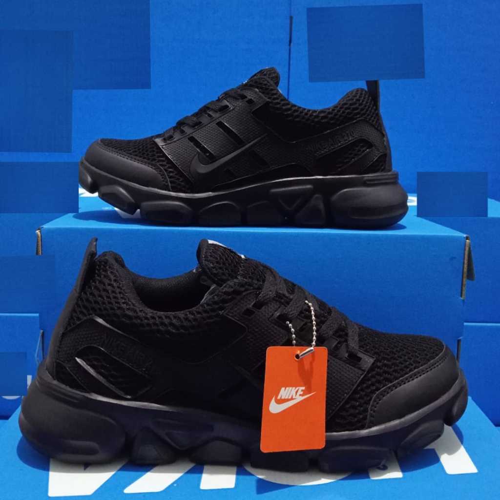 SEPATU SNEAKERS PRIA ORIGINAL100% WARNA HITAM PUTIH | SEPATU OLAHRAGA VOLLY | JOGGING | LARI | SPATU