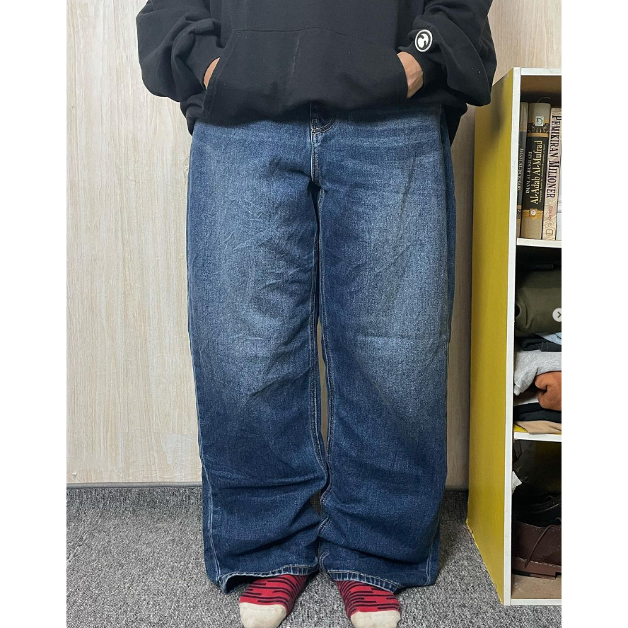 Celana jeans brand Musinsa Standart size 34 fitting gombrang