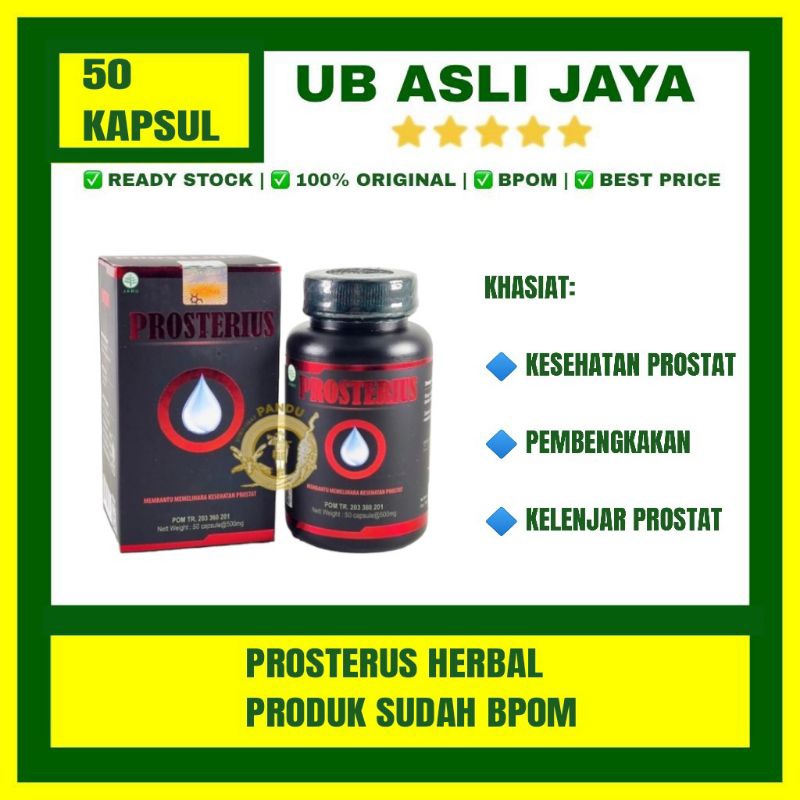 prosterius herbal isi 50 kapsul ngatasi gejala prostat