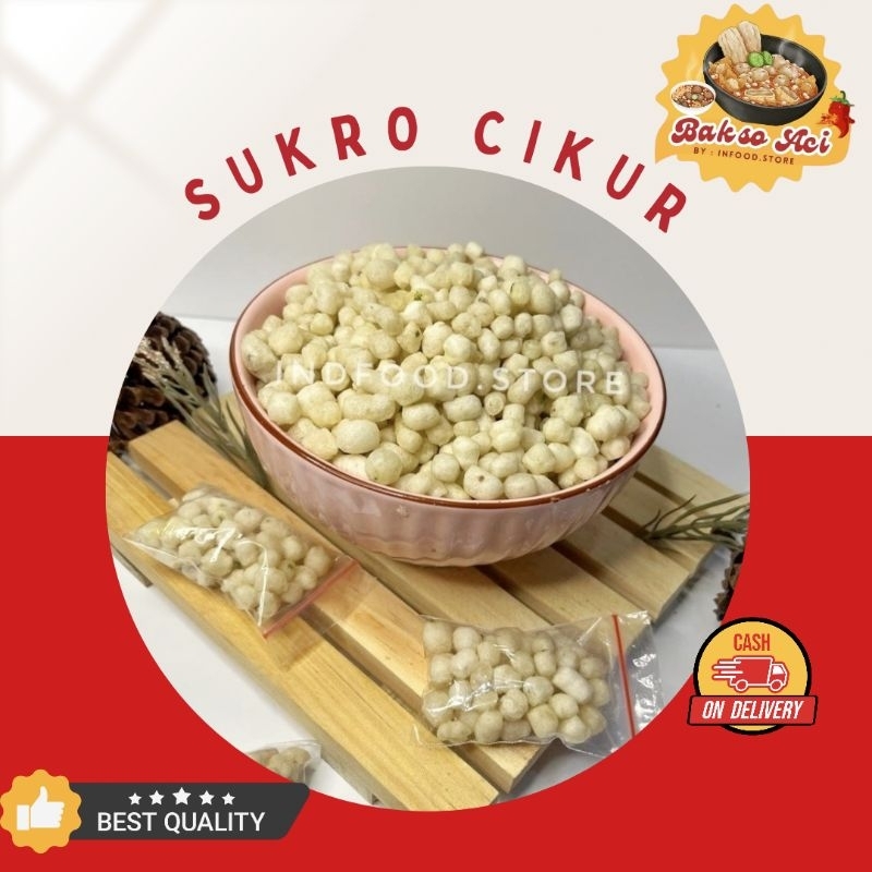 

Sukro cikur toping bakso aci 1 klip kecil