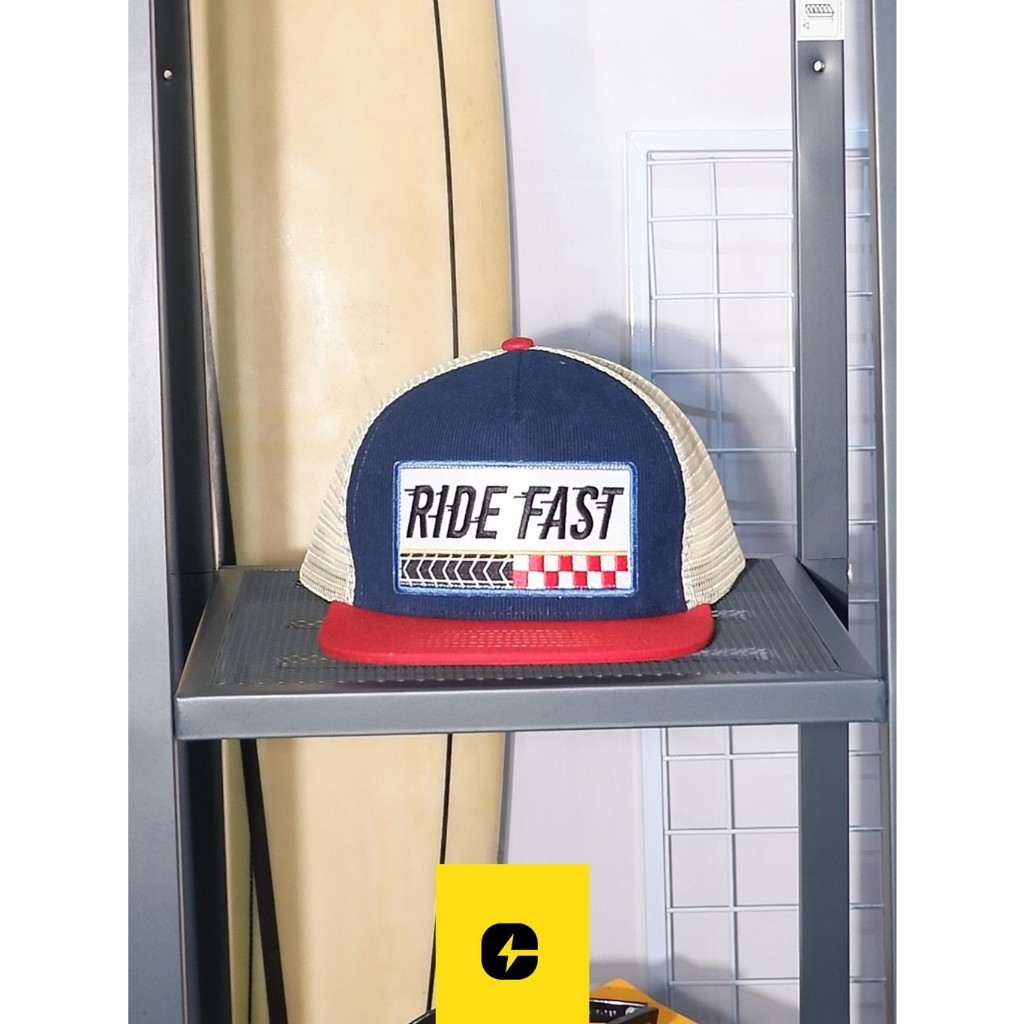 Topi Kover Corduroy Navy Jaring
