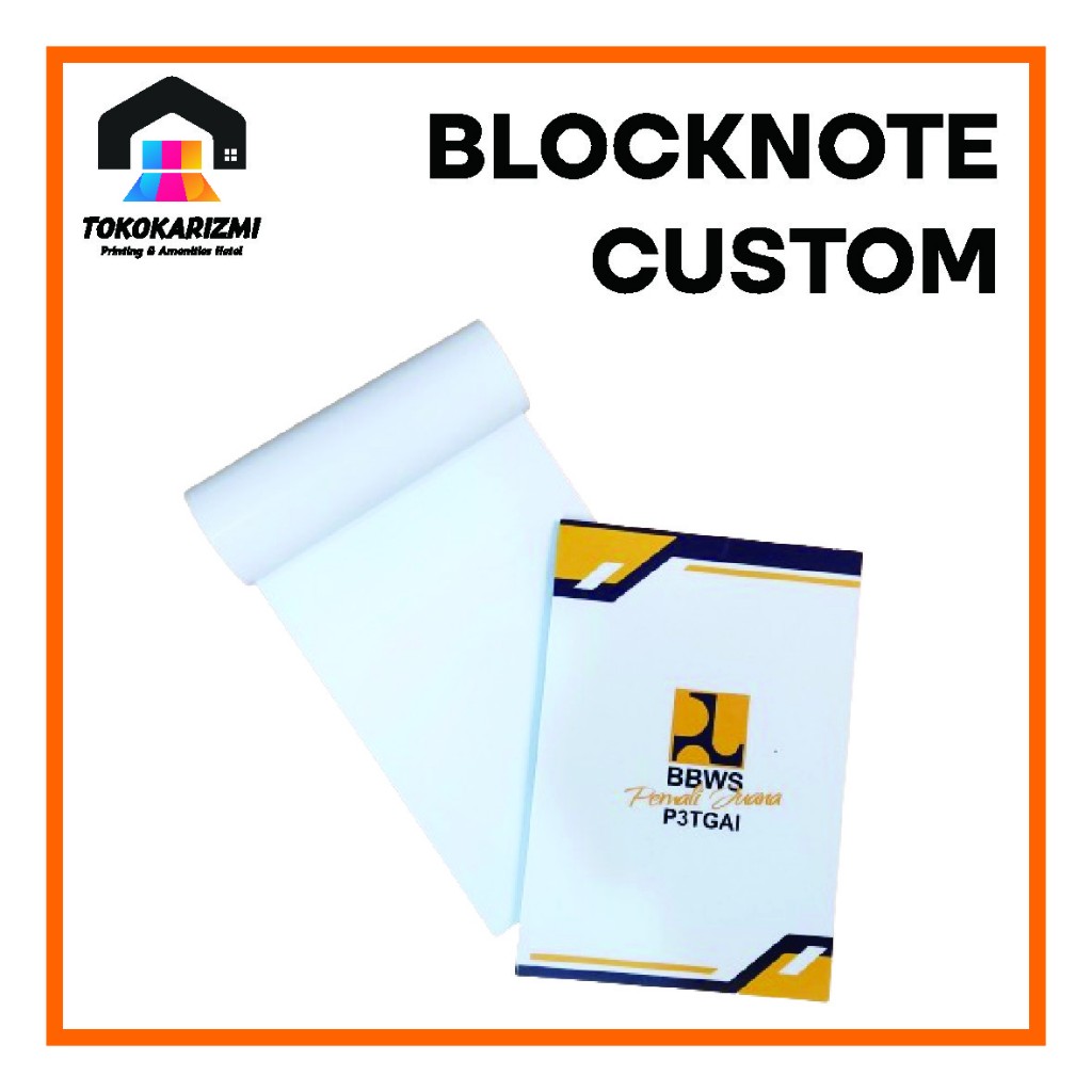 

Buku Blocknote A5/A6 isi 40 lembar hvs polos cetak cover depan