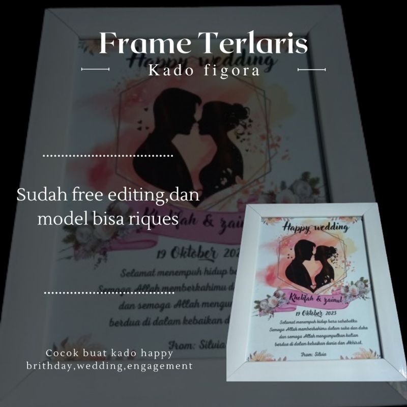 kado frame 8r happy wedding, happy eneversery ,Happy engagement ,happy graduation ,Happy brithday ,f