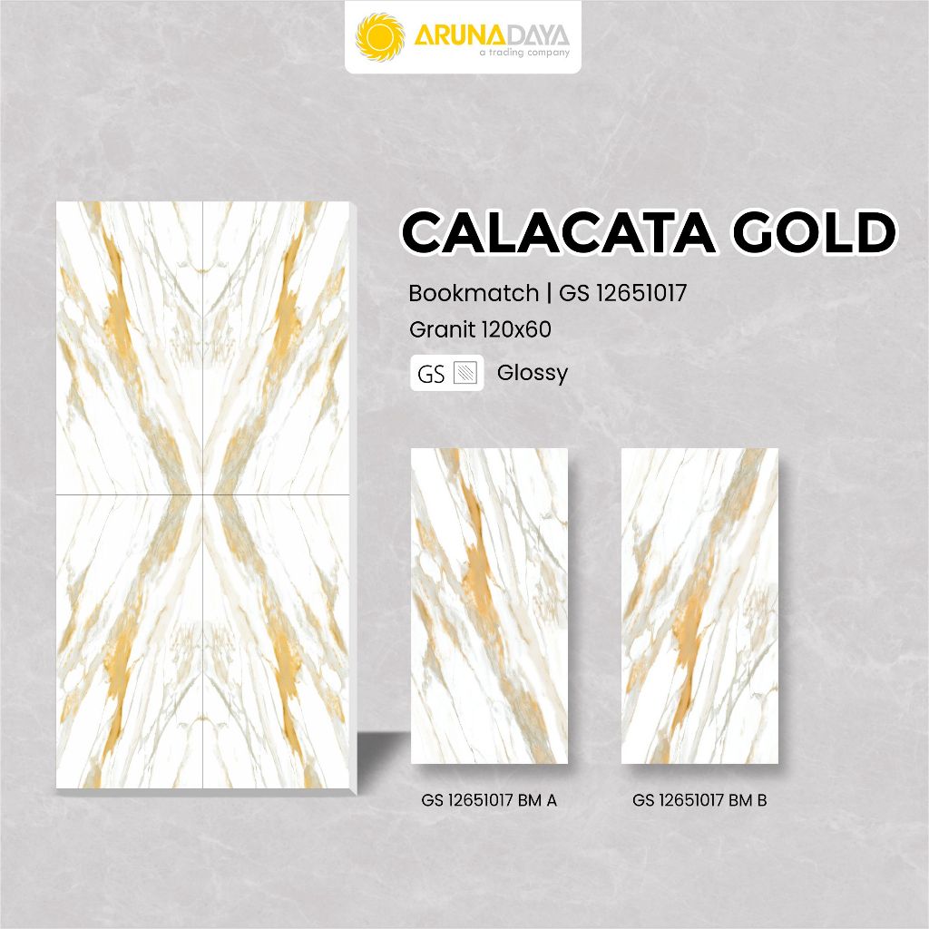 GRANIT BOOKMATCH SUNPOWER CALACATA GOLD