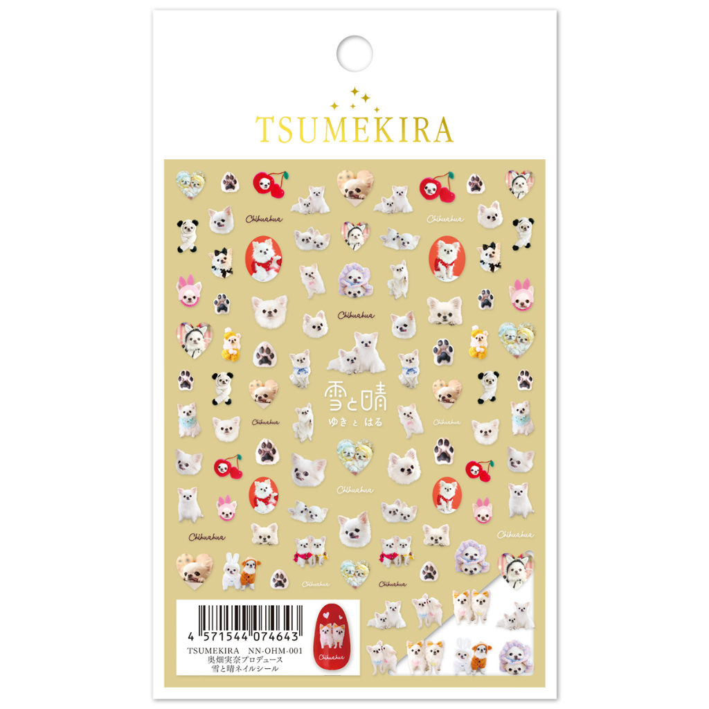 DINO NAIL SHOP | TSUMEKIRA x Okuhata Mina - Yuki and Haru (Chihuahua) NN-OHM-001 | TSUMEKIRA Nail St