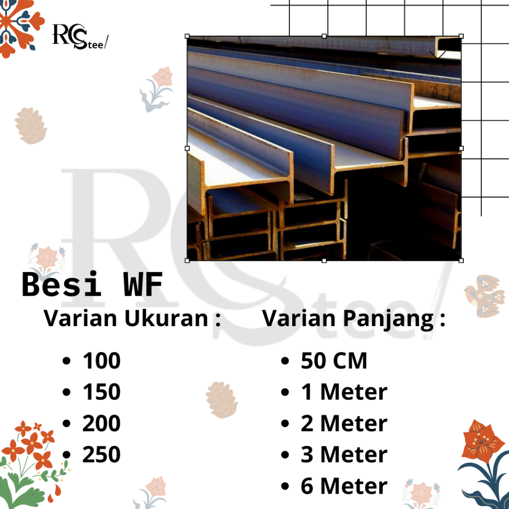 Besi WF 200 x 3 Meter