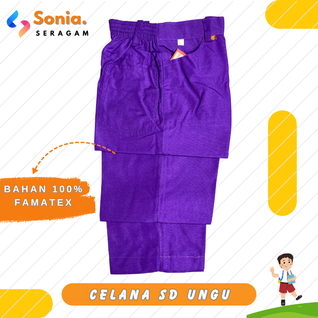 CELANA SD PANJANG // KHUSUS BATIK UNGU