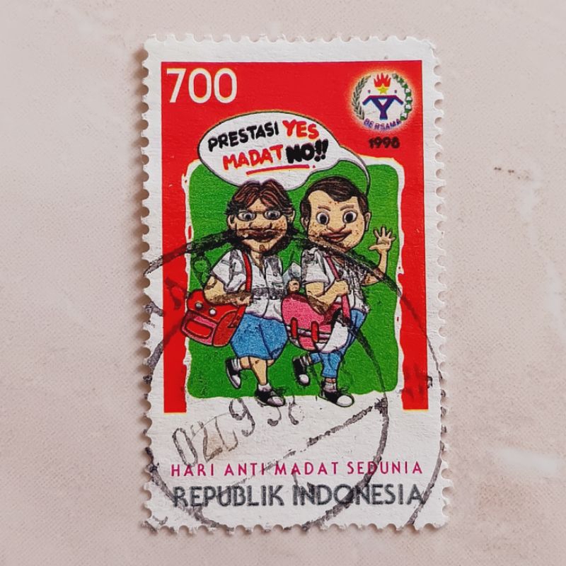 

(AA) Perangko Indonesia 1998 Hari Anti Madat Sedunia (1/2) 700 rupiah Used