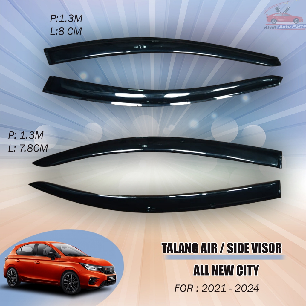 TALANG AIR ALL NEW CITY 2021 - 2024 / TALANG AIR CITY HATCHBACK / SIDE VISOR ALL NEW CITY / ACCESSOR