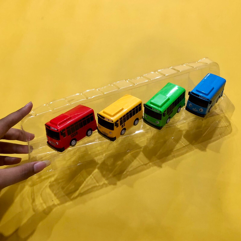 mainan anak bus tayo isi 4 pcs mainan edukasi mobil mobilan bus tayo mini ecobonekaindo