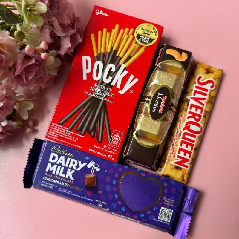 

Tambahan Hampers Coklat Silverqueen SQ Cadburry Pocky