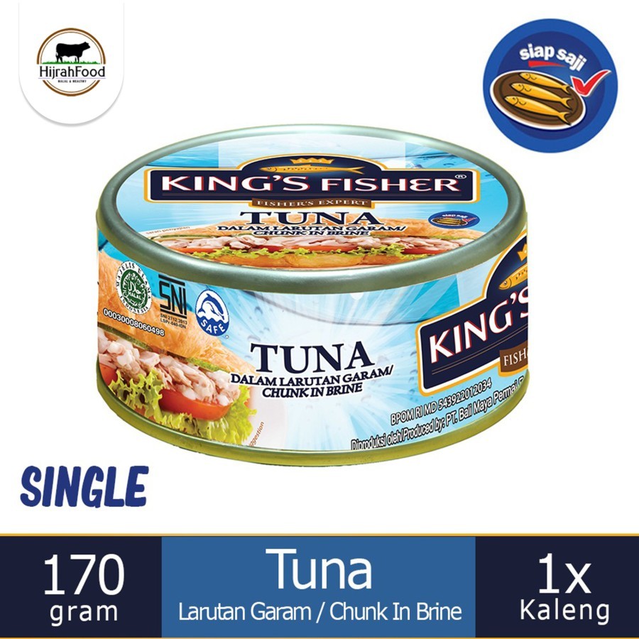 

King's Fisher Tuna Dalam Larutan Garam Chunk In Brine Siap Saji 170 gram