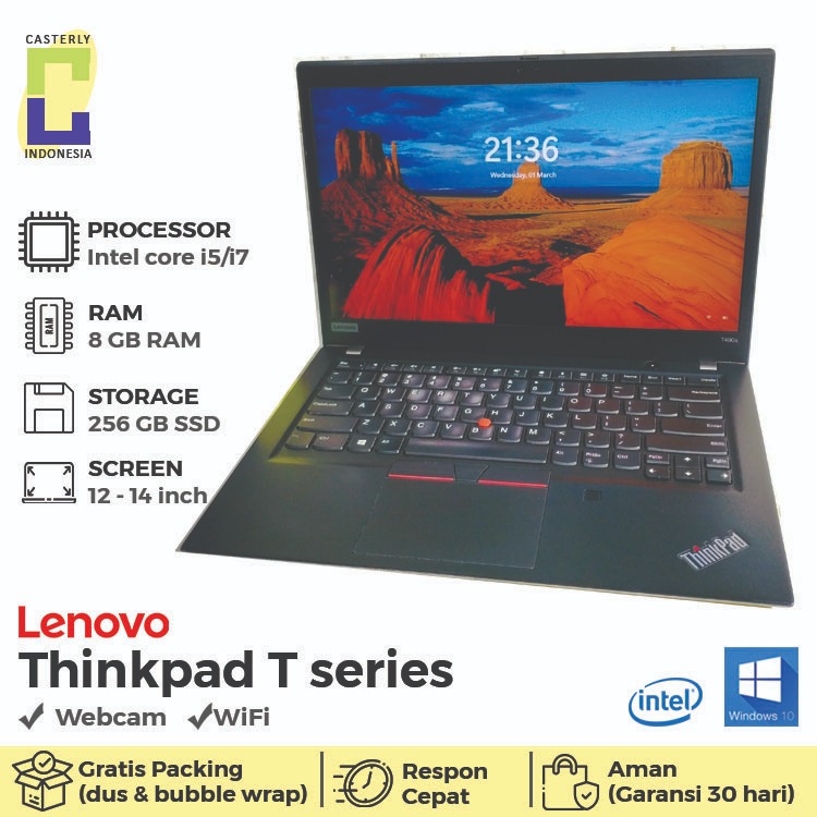 Laptop Lenovo thinkpad  t470s core i7/i5 ram 16 ssd 512