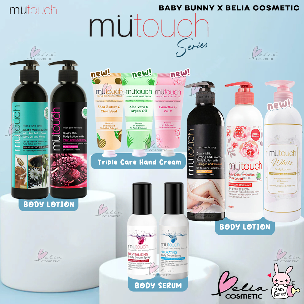 ❤ BELIA ❤ MuTouch Goat's Milk Lotion Badan 400ml | Whitening Serum badan Spray 95ml  | MuTouch Tripl