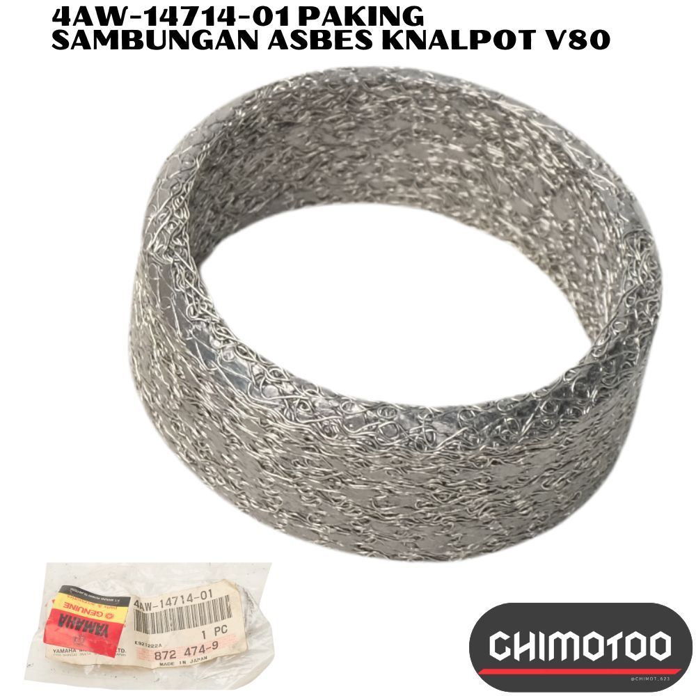 Pak Paking Sambungan Asbes Knalpot Yamaha V80 V 80 Original 4AW-14714-01