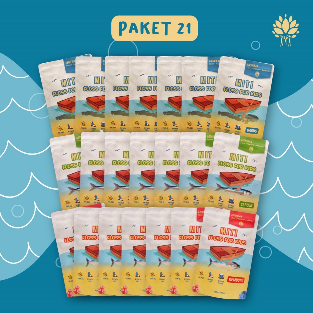 

Miti Abon Ikan Bundle 21 - GBS+KMBG+SRDN - Non MSG/MPASI/Anak/Sehat