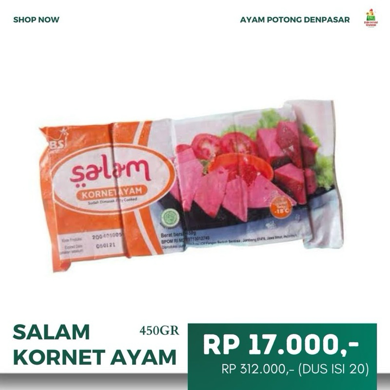 

SALAM KORNET AYAM 450gr