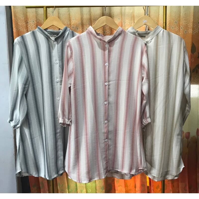 KEMEJA SALUR TUNIK WANITA // KEMEJA TUNIK WANITA