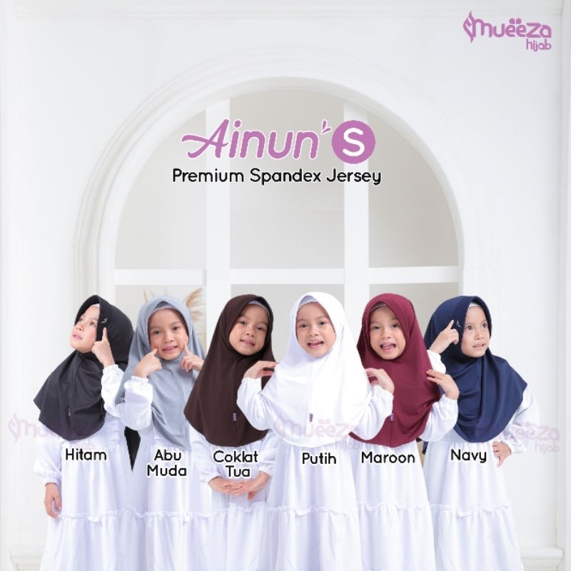 Ainun Hijab S Mueeza Hijab Bahan Jersey Jilbab Sekolah Harian Anak