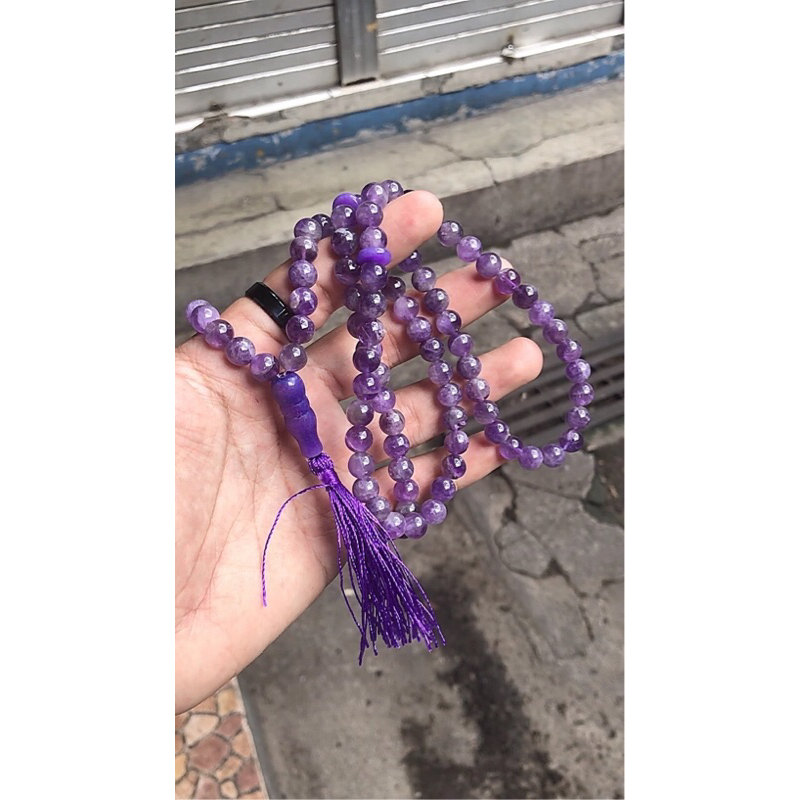 TASBIH KECUBUNG KALIMANTAN ASLI BATU NATURAL