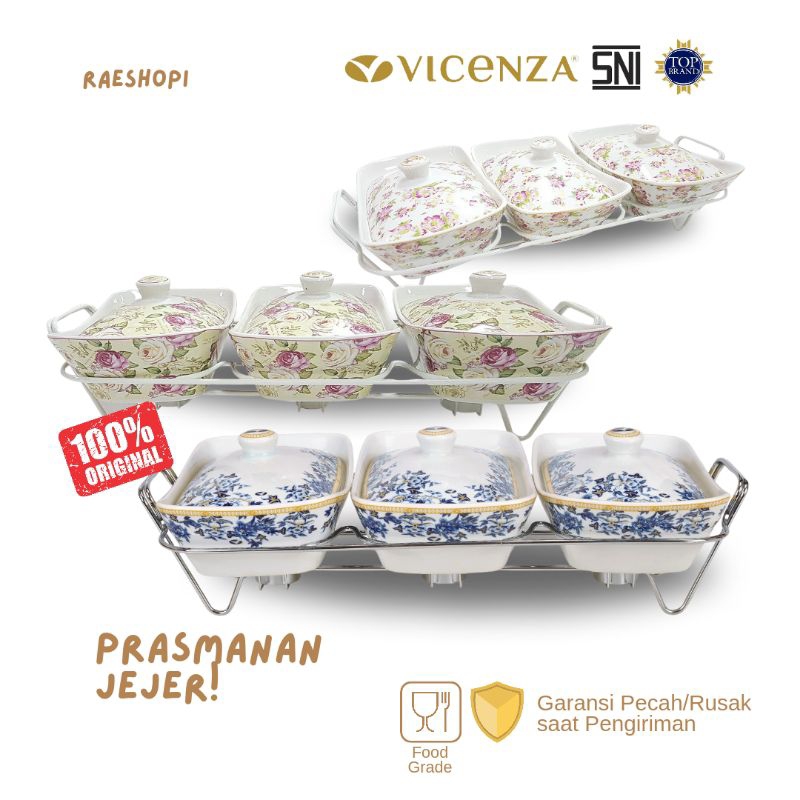 Vicenza Casserole with Rack/Prasmanan Jejer motif Ayana/Mawar/Melati/Eternity BC751/BA751