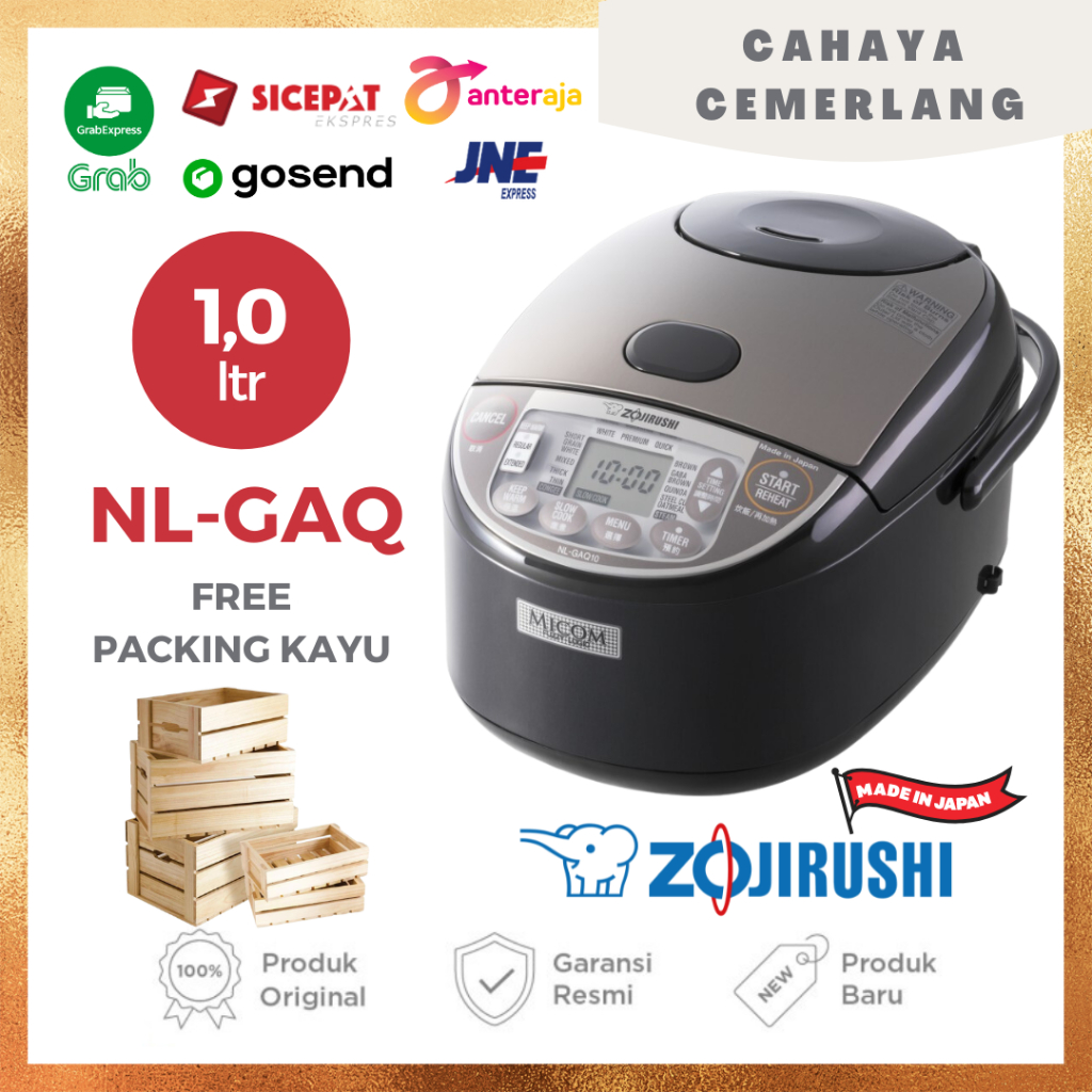 Rice Cooker ZOJIRUSHI NL-GAQ10V - 1,0 Liter/5,5 Cups ( MADE IN JAPAN)
