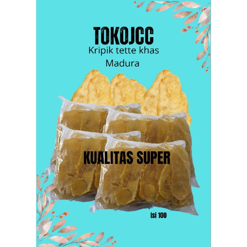 

Kripik Tette, KUALITAS SUPER (100 pcs) Krupuk,Kripik singkong, Opak tela, kripik kepeng, kripik khas Madura