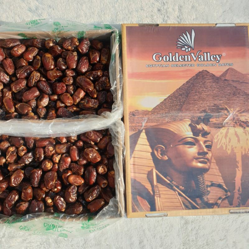 

Kurma Mesir Golden Valley 10 Kg | Kurma mesir daging tebal lembut