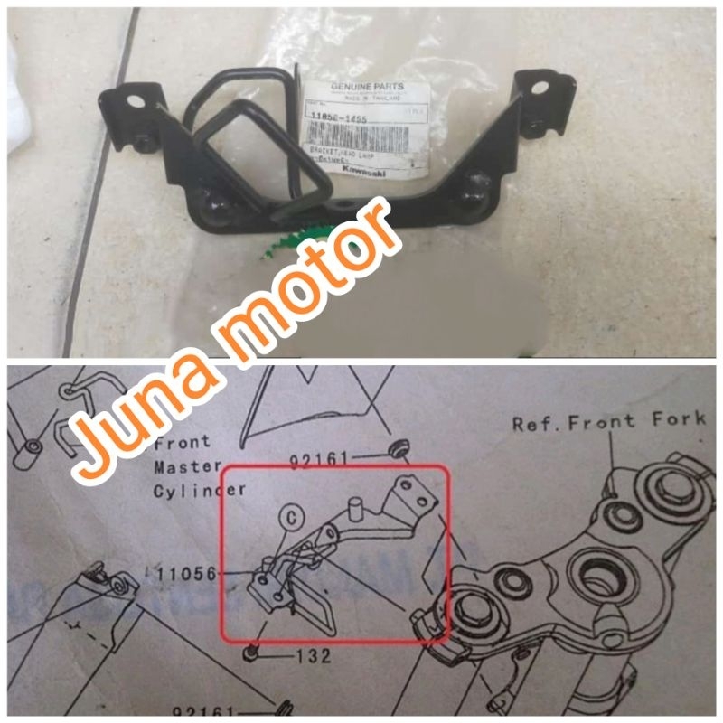 breket dudukan lampu depan ER6 ER6N Original