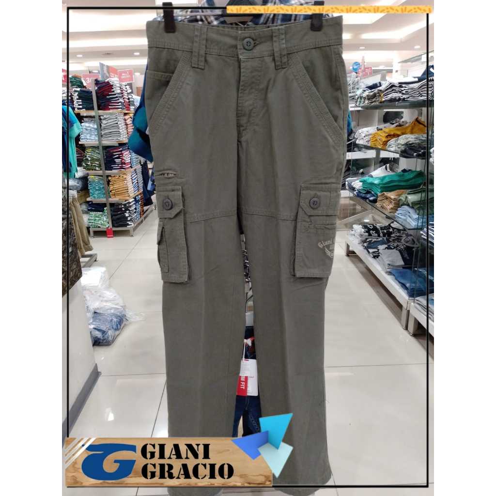 New Celana Kargo Panjang GIANI GRACIO 00403 Hijau Army