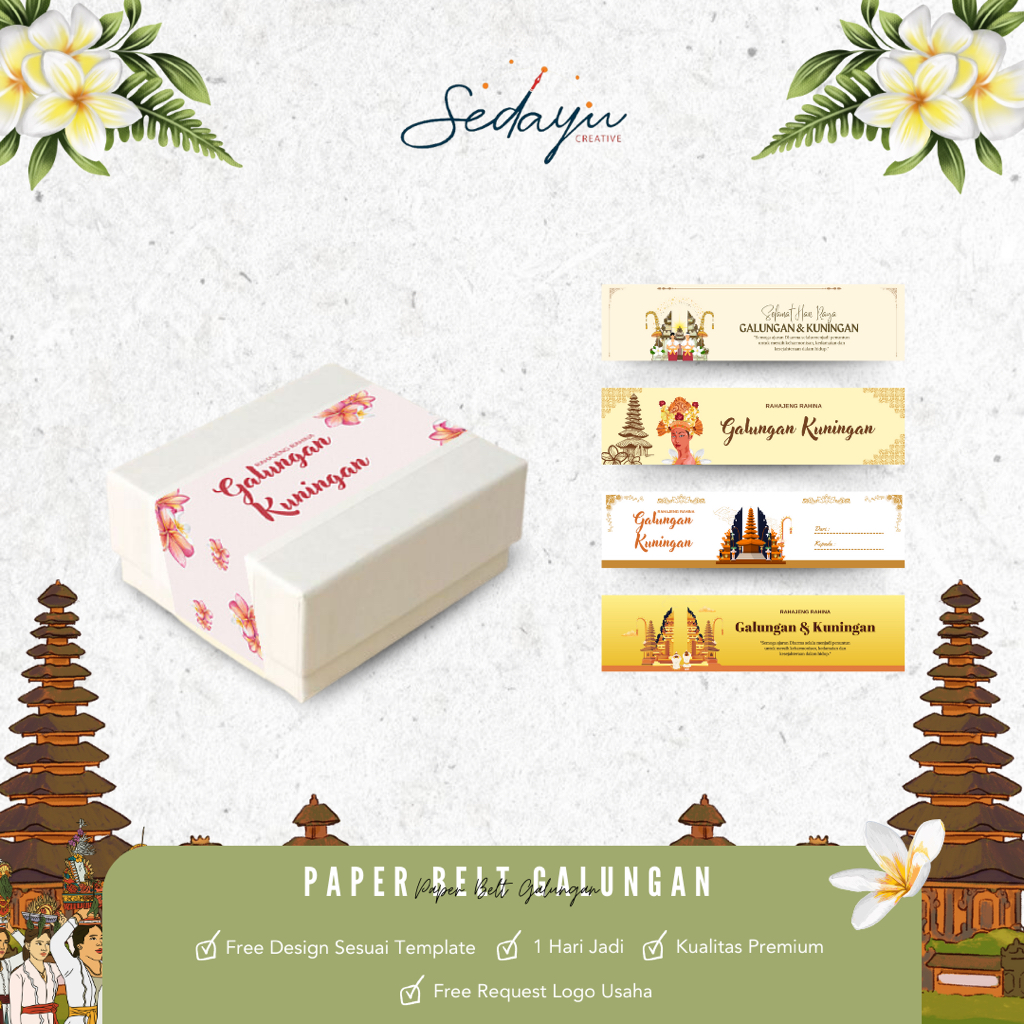 

Paper belt Galungan Kuningan | Paper sleeve Galungan Kuningan | Paper belt Nyepi | Paper sleeve Nyepi