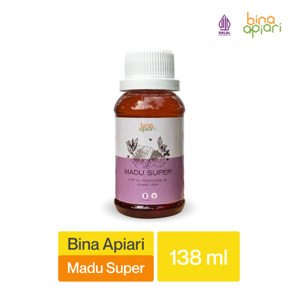 Bina Apiari Madu Super 138ml Madu Plus Royal Jelly Lebah Ternak Apis mellifera