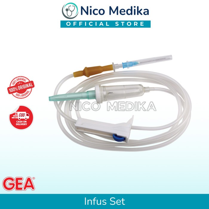 (Eceran) Infus Set Dewasa GEA / Selang Infus GEA Makro per PCS