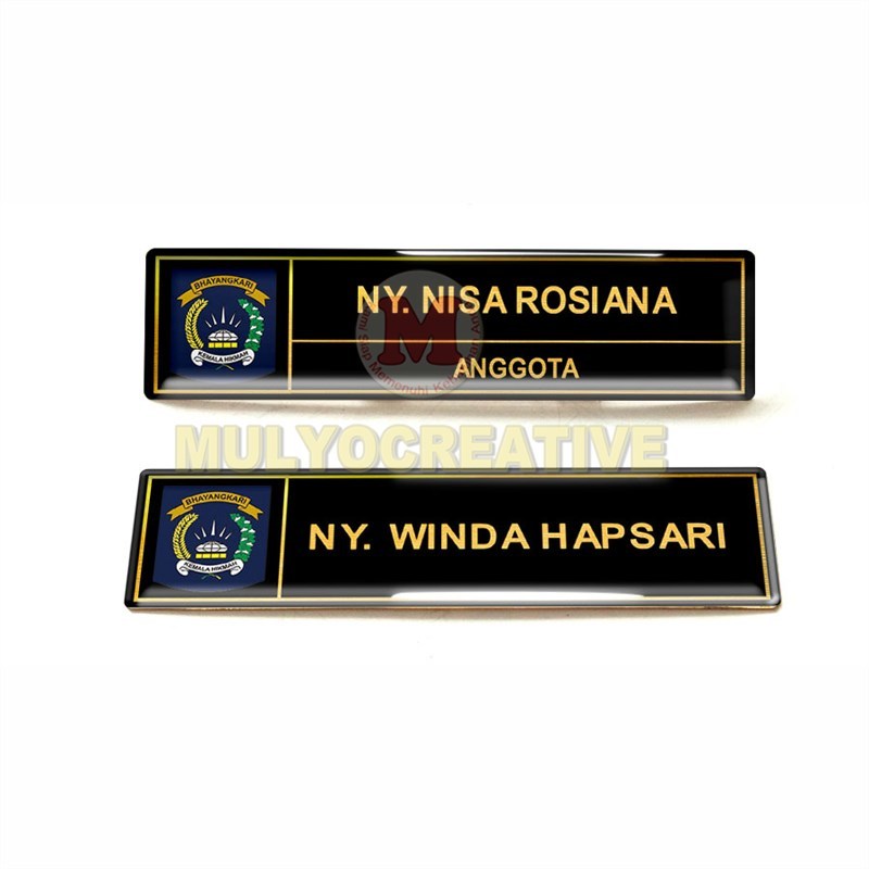 PAPAN NAMA DADA BHAYANGKARI NAMETAG - NAME TAG CUSTOM LOGO BHAYANGKARI