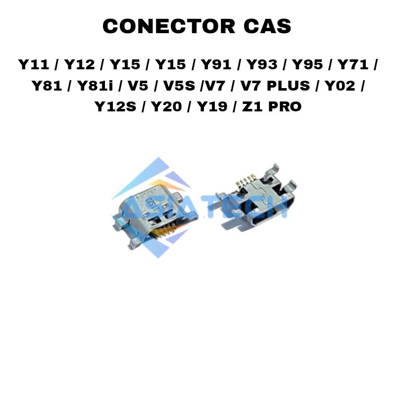 PLUG IN KONEKTOR CAS VIVO Y20 Y12S Y12 Y15 Y17 Y19 Y91 Y93 Y95 V5 V7 V7+ V5 Y81 Y71 Y83 UNIVERSAL CONECTOR CHARGER ORIGINAL NEW