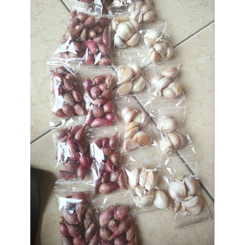 

bawang merah brebes dan bawang putih renceng 1000