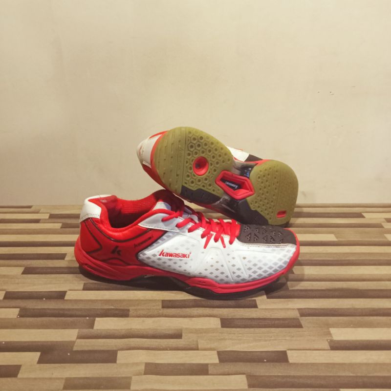 Sepatu Badminton Kawasaki K516 size 41 inshole 26,5 cm bekas Good Original